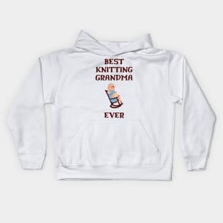 Best Knitting Grandma Ever Kids Hoodie